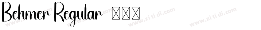 Behmer Regular字体转换